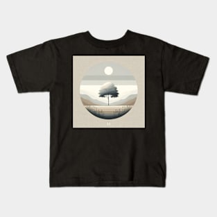 Solitary Sentinel: A Moment in Monochrome Kids T-Shirt